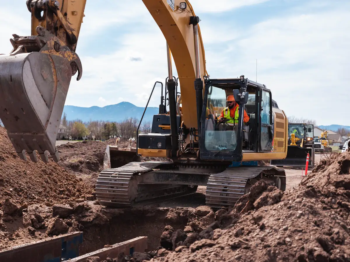 French drain pipe installation equipment in Collin County TX